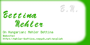 bettina mehler business card